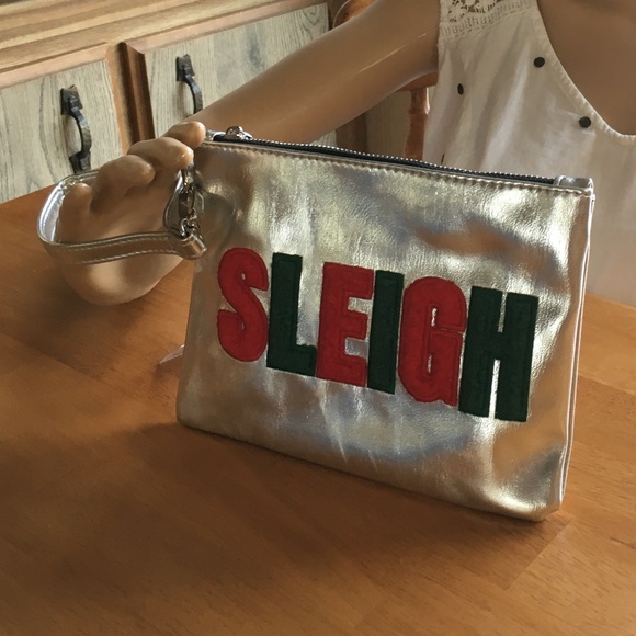 Mad Love Handbags - NWT MAD LOVE SHERPA "SLEIGH" SILVER CLUTCH